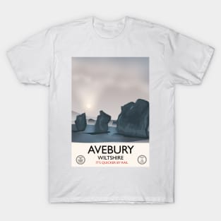 Avebury Wiltshire travel poster T-Shirt